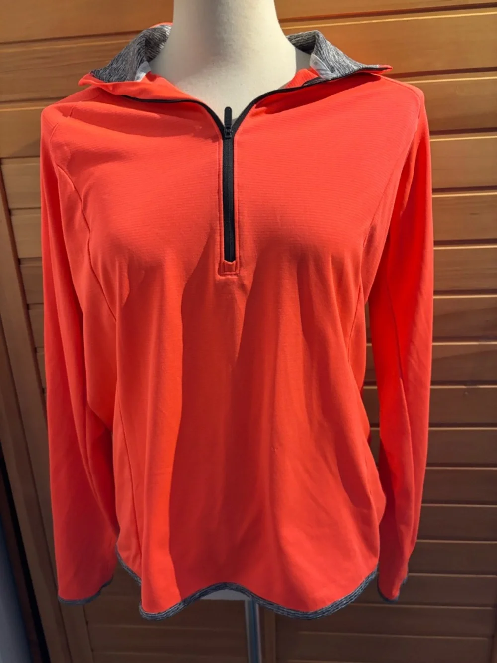 Under Armour Women's Long Sleeve Quarter-Zip Top - Bright Orange - Picture 2 of 6